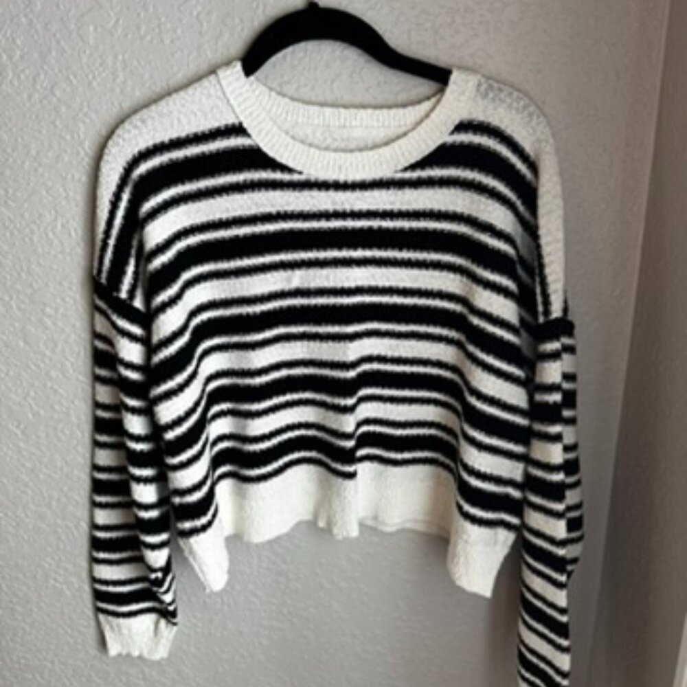 Pilcro striped cropped sweater